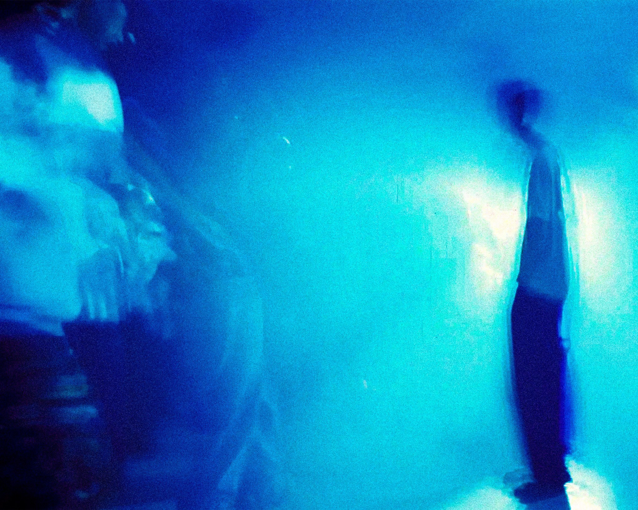 Blue rave silhouette